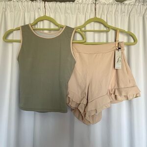 NWT Geode Swim Havana Tankini Top and Dune Shorts Set
